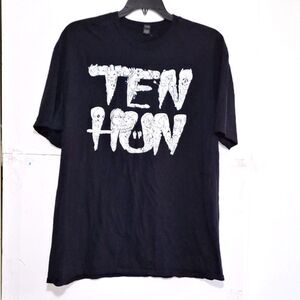 Artsy Anvil Lightweight Men's T-Shirt Black Ten Hun Graphic People Letters 2XL